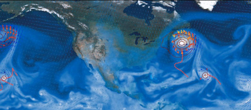 Color graphic depicting climate science observations